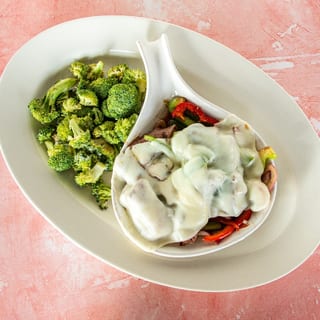 Smothered Angus Tips